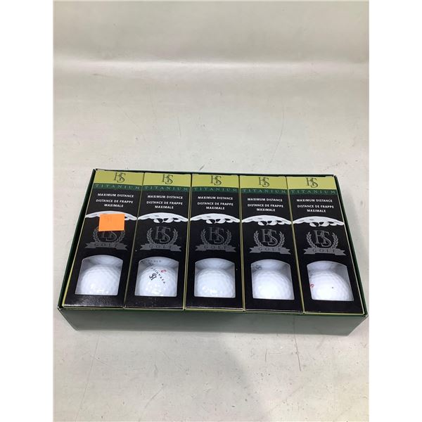 HS Titanium Max Distance Golf Balls (5 X 3)