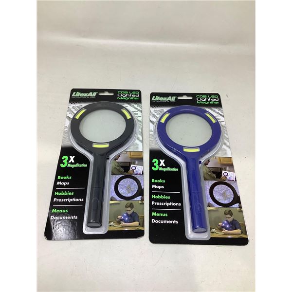Litez All COB LED Lighted Magnifier Lot Of 2