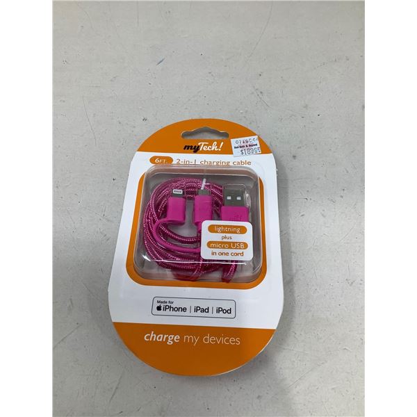 My Tech 2 in 1 Charging Cable (Iphone, Ipad And Ipod)