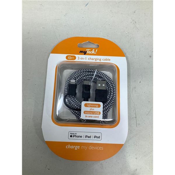 My Tech 2 in 1 Charging Cable (Iphone, Ipad And Ipod)