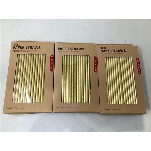 Gold Paper Straws (3 X 144)