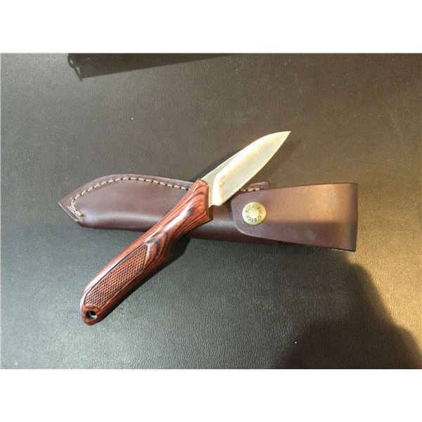 Wooden Handle Buck Knife With Case