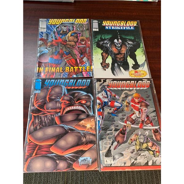 Image Youngeblood issues 1,4,6,7 COMIC BOOKS - SOLD AS A LOT OF 4 - in protectors, great condition