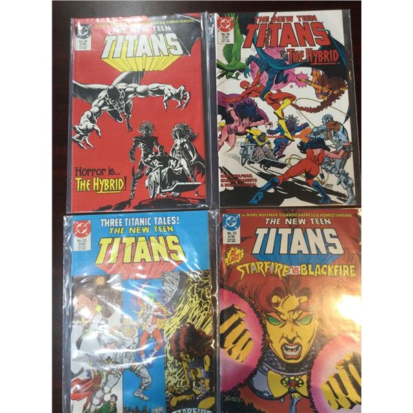 DC The New Teen Titans issues 22-25 series COMIC BOOKS - SOLD AS A LOT OF 4 - in protectors, great c
