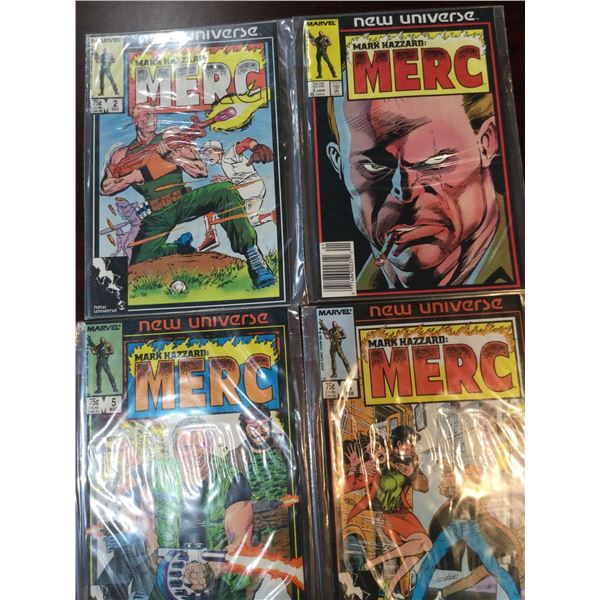 Marvel Mark Hazzard MERC issues 2,3,4,5 Series  COMIC BOOKS - SOLD AS A LOT OF 4 - in protectors, gr