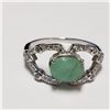 Image 2 : $600 Silver Rhodium Plated Emerald(6.4ct) Set
