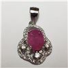 Image 3 : $600 Silver Rhodium Plated Ruby(6.4ct) Set