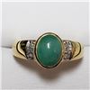 Image 1 : $200 Silver Diamond(0.12ct) Emerald(1.9ct) Ring