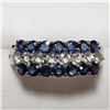 Image 1 : $200 Silver Sapphire White Topaz(1.4ct) Ring