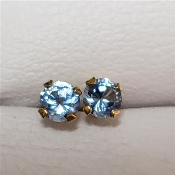 $100 14K Blue Topaz Earrings