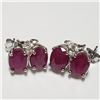 Image 4 : $500 Silver Rhodium Plated Ruby(8ct) Set