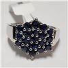 Image 2 : $200 Silver Blue Sapphire(1.1ct) Ring