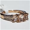 Image 2 : $200 Silver White Topaz Morganite(1.2ct) Ring