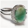Image 2 : $200 Silver Rhodium Plated Emerald(2.6ct) Ring