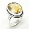 Image 2 : Silver Citrine(12.3ct) Ring (~weight 5.9g)