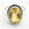 Image 3 : Silver Citrine(12.3ct) Ring (~weight 5.9g)