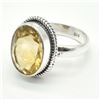 Image 5 : Silver Citrine(12.3ct) Ring (~weight 5.9g)