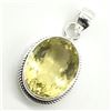 Image 3 : Silver Lemon Quartz(14.4ct) Pendant (~weight 7.85g)
