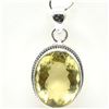 Image 4 : Silver Lemon Quartz(14.4ct) Pendant (~weight 7.85g)