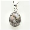 Image 4 : Silver Pink Muhave Turquoise(11.7ct) Pendant (~weight 4.85g)