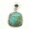 Image 1 : Silver Blue Muhave Turquoise(8.1ct) Pendant (~weight 5.1g)