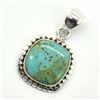 Image 3 : Silver Blue Muhave Turquoise(8.1ct) Pendant (~weight 5.1g)