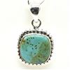 Image 4 : Silver Blue Muhave Turquoise(8.1ct) Pendant (~weight 5.1g)