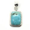 Image 1 : Silver Blue Muhave Turquoise(12.6ct) Pendant (~weight 4.75g)