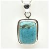 Image 4 : Silver Blue Muhave Turquoise(12.6ct) Pendant (~weight 4.75g)