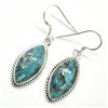 Image 3 : Silver Copper Muhave Turquoise(15.3ct) Earrings (~weight 7.4g)
