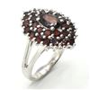 Image 2 : Silver Garnet(3.25ct) Rhodium Plated Ring (~weight 5.25g)