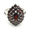Image 3 : Silver Garnet(3.25ct) Rhodium Plated Ring (~weight 5.25g)