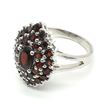 Image 5 : Silver Garnet(3.25ct) Rhodium Plated Ring (~weight 5.25g)