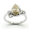 Image 3 : Silver Moissanite Pear Shape(1.65ct) Rhodium Plated Test And Looks Better Than Diamond Ring (~weight
