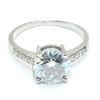 Image 3 : Silver Moissanite (Round 8 & 1.5 Mm)(2.15ct) Rhodium Plated Test And Looks Better Than Diamond Ring 