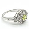 Image 4 : Silver Peridot Cz(1.3ct) Rhodium Plated Ring (~weight 4.3g)