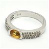 Image 5 : Silver Citrine Cz(0.9ct) Rhodium Plated Ring (~weight 3.5g)