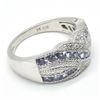 Image 4 : Silver Tanzanite Cz(1.8ct) Rhodium Plated Ring (~weight 5.3g)