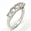 Image 2 : Silver White Topaz(1.8ct) Rhodium Plated Ring (~weight 3.3g)