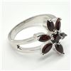 Image 4 : Silver Garnet(1.9ct) Rhodium Plated Ring (~weight 4.05g)