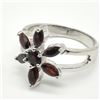 Image 5 : Silver Garnet(1.9ct) Rhodium Plated Ring (~weight 4.05g)