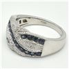 Image 5 : Silver Blue Sapphire Cz(1.8ct) Rhodium Plated Ring (~weight 5.45g)