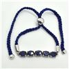 Image 3 : Silver Iolite(3.6ct) Rhodium Plated Thread Bracelet Adjustable Bracelet (~weight 4.9g)