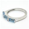 Image 5 : Silver Blue Topaz(1.3ct) Rhodium Plated Ring (~weight 2.95g)