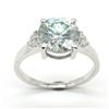 Image 1 : Silver Moissanite (Round 9 & 1.5 Mm)(2.85ct) Rhodium Plated Test And Looks Better Than Diamond Ring 