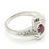 Image 4 : Silver Ruby Cz(0.3ct) Rhodium Plated Ring (~weight 2.8g)