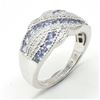 Image 2 : Silver Tanzanite Cz(1.8ct) Rhodium Plated Ring (~weight 5.6g)
