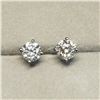 Image 1 : 14K White Gold Diamond (Si, I-J, 0.54Ct) Earrings (~Size 0) (~length 0 inches) (~weight 0.6g), Made 