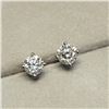 Image 3 : 14K White Gold Diamond (Si, I-J, 0.54Ct) Earrings (~Size 0) (~length 0 inches) (~weight 0.6g), Made 