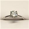 Image 1 : 10K White Gold Moissanites(0.7ct) Ring (~Size 0) (~length 0 inches) (~weight 1.28g), Made in Canada,